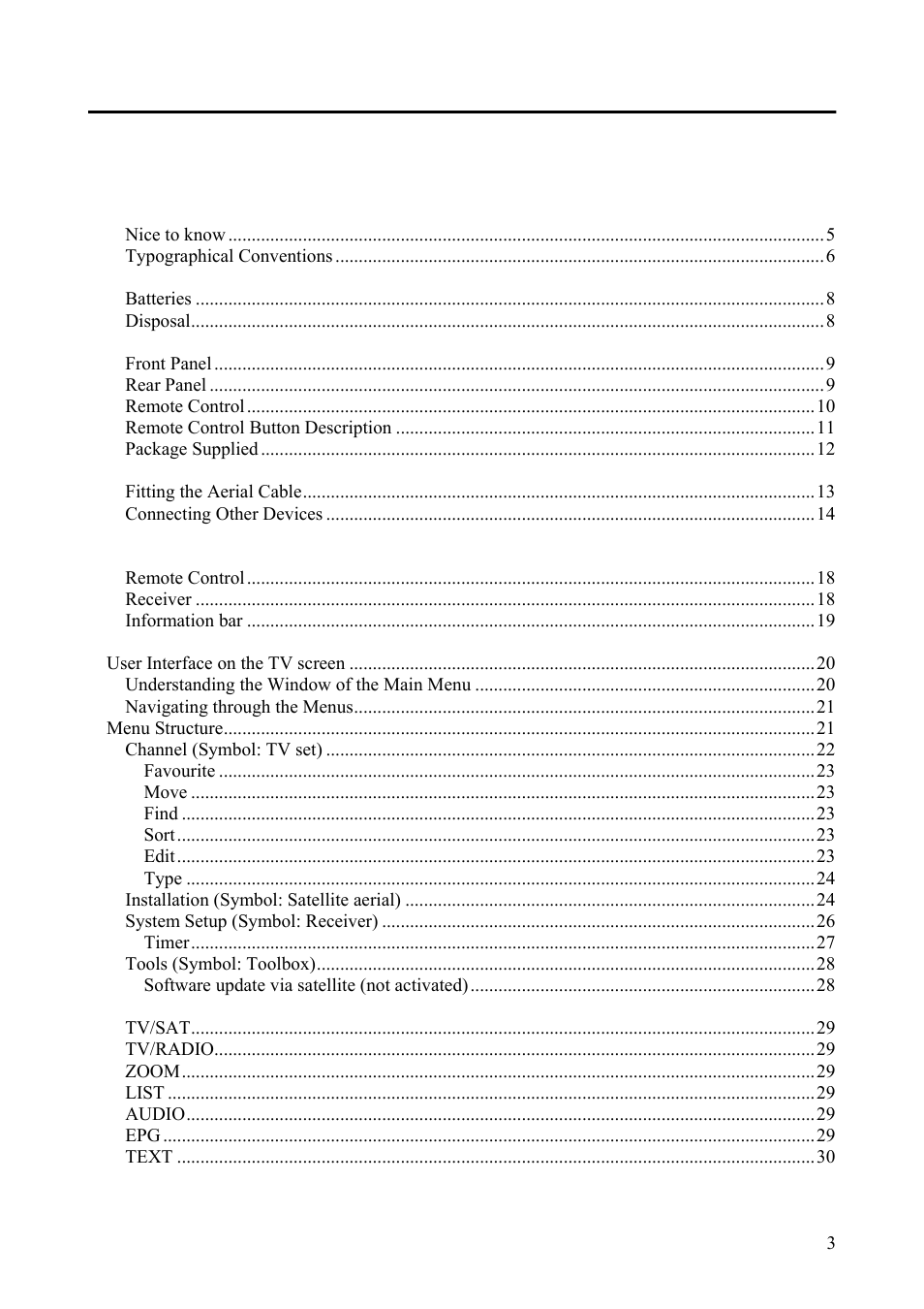 Triax Digital Satellite Receiver SR 110 User Manual | Page 3 / 40