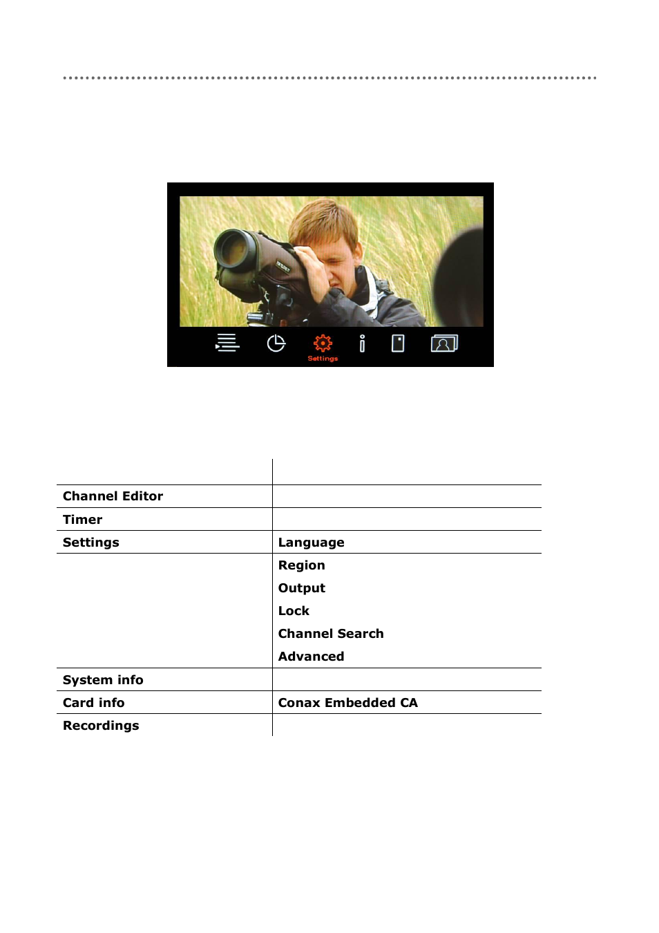 Overview of menus | Triax C-HD417 CX User Manual | Page 21 / 44