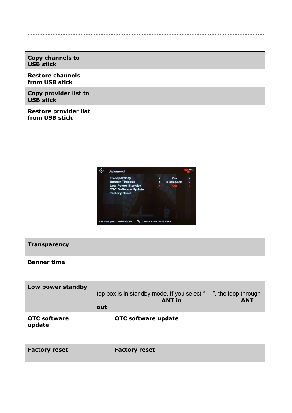Advanced | Triax C-HD417 CX User Manual | Page 33 / 44
