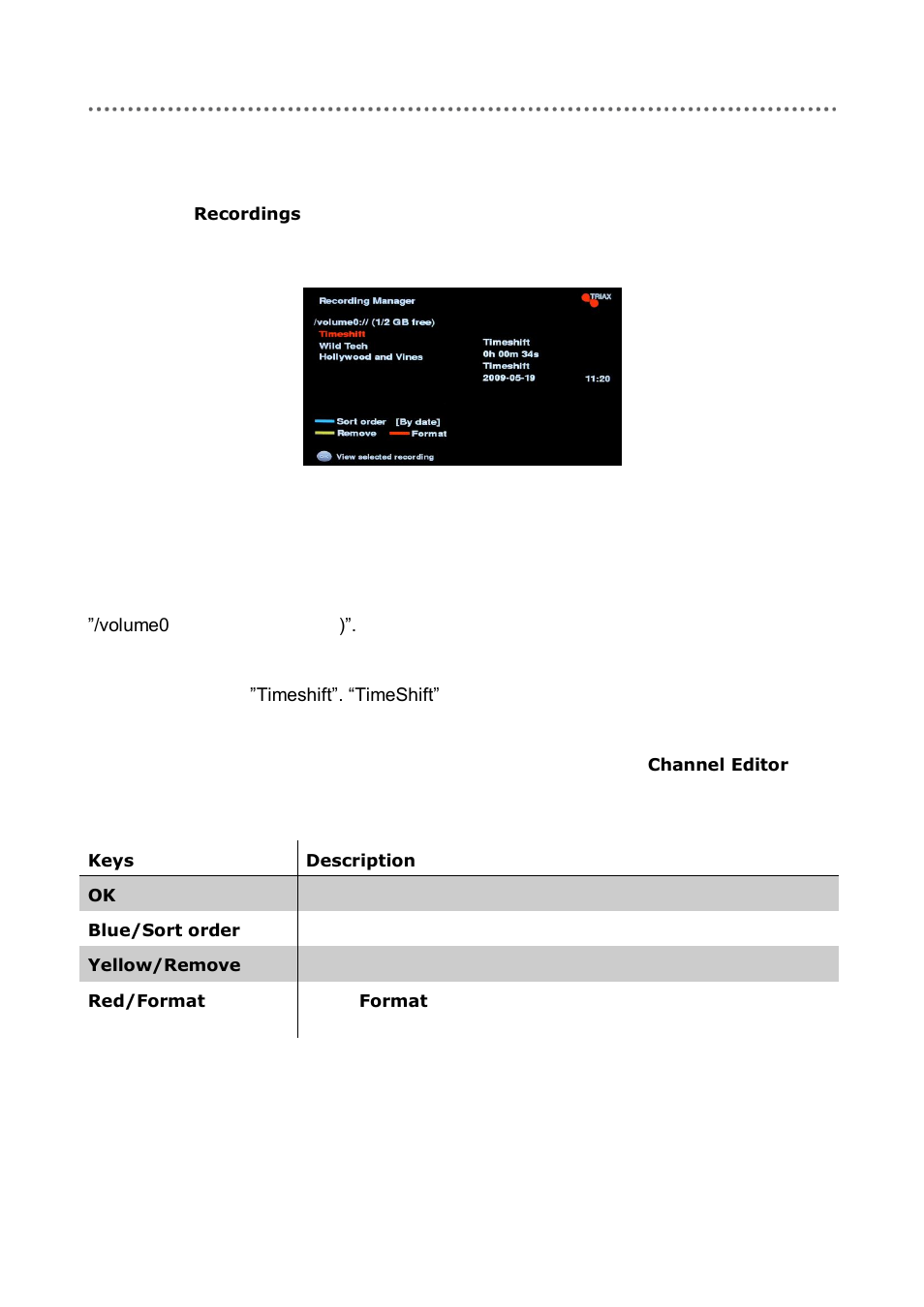 Pvr function | Triax C-HD417 CX User Manual | Page 37 / 44