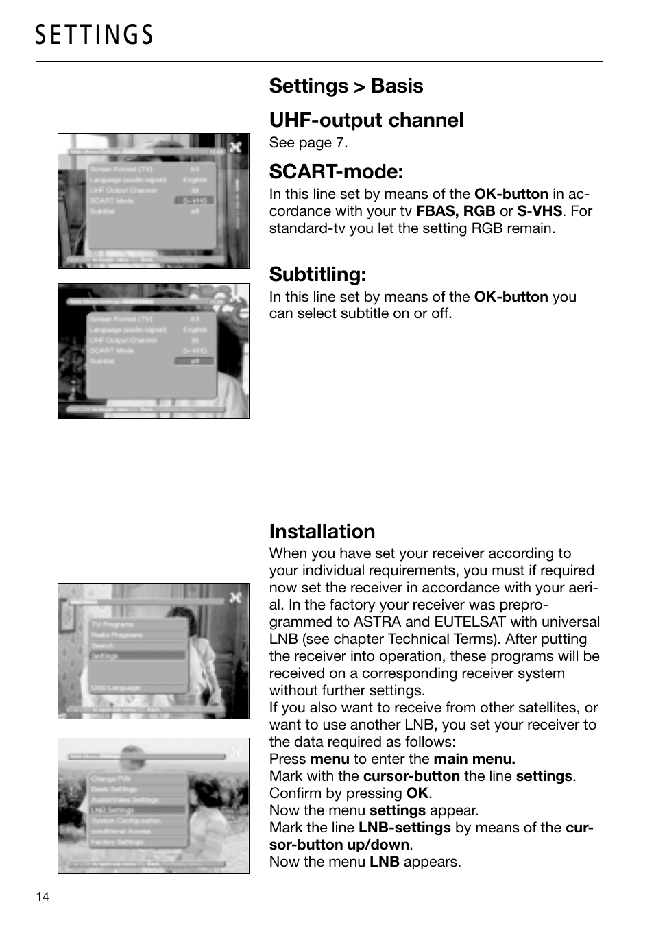 Triax DVB 63S User Manual | Page 14 / 40