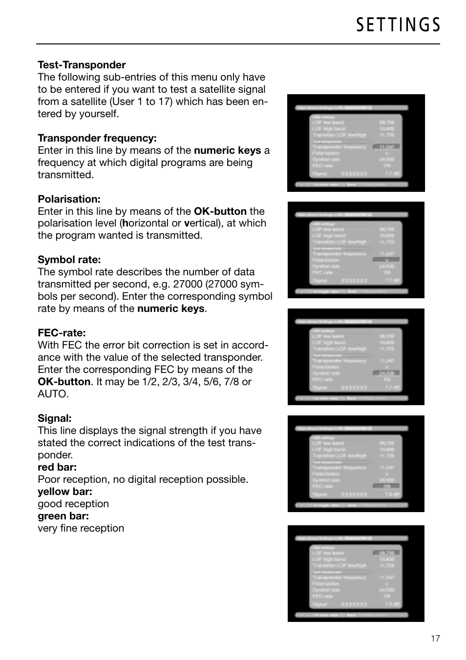 Triax DVB 63S User Manual | Page 17 / 40