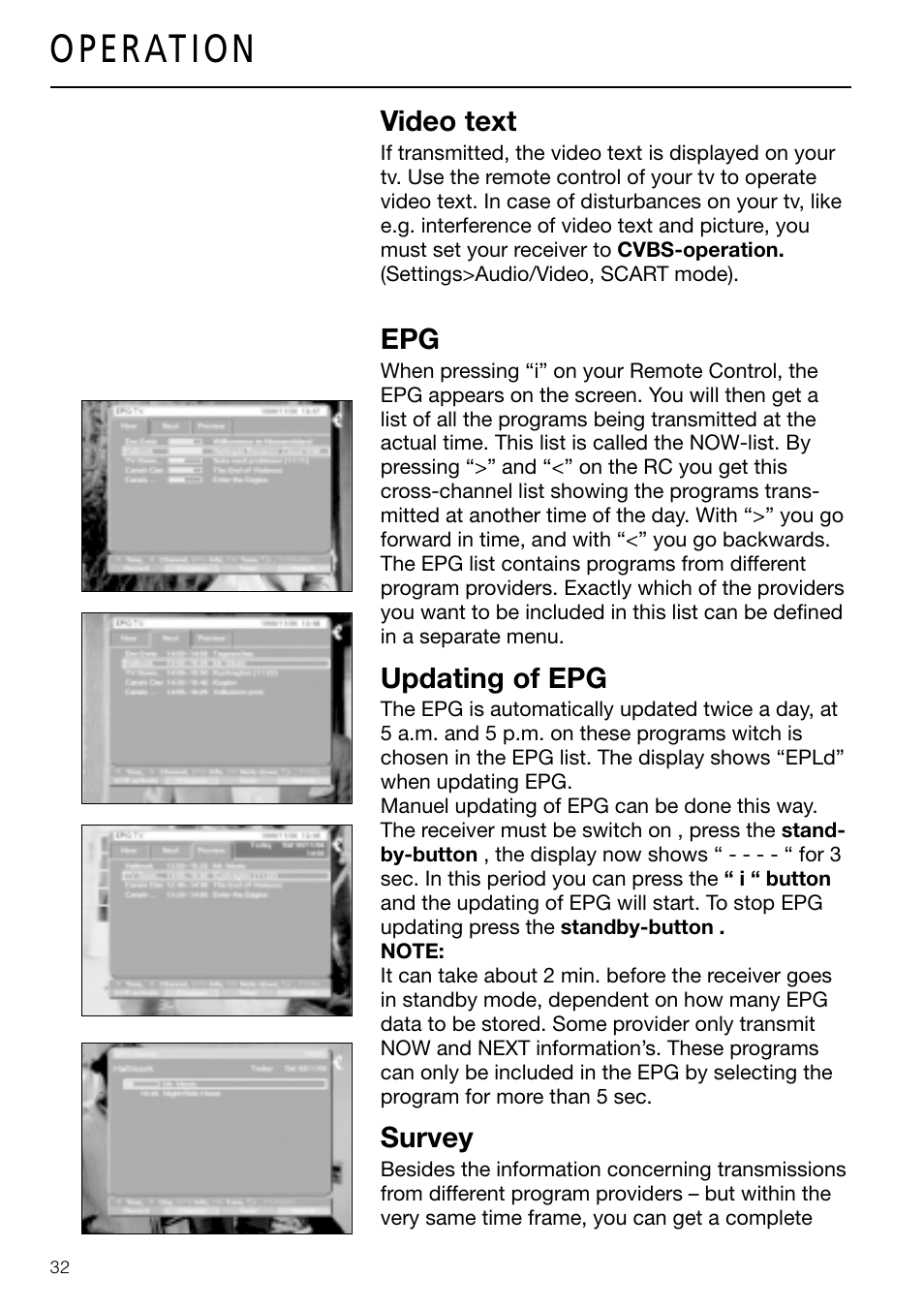 Triax DVB 63S User Manual | Page 32 / 40