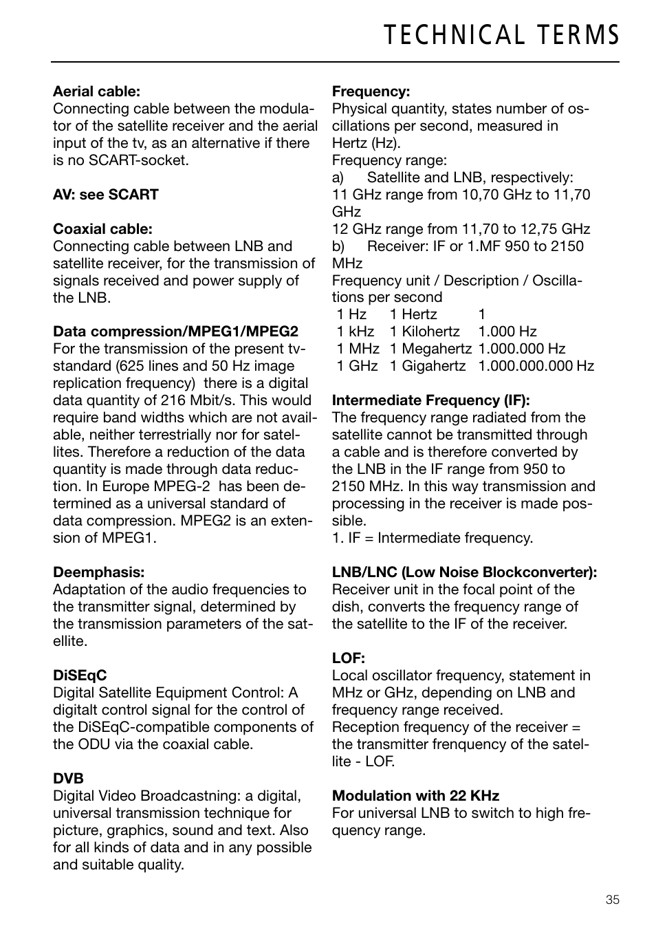 Triax DVB 63S User Manual | Page 35 / 40