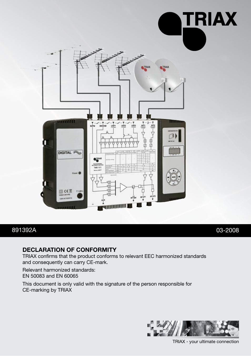 Tmb programmable multiband amplifier | Triax TMB 10A User Manual | Page 26 / 26
