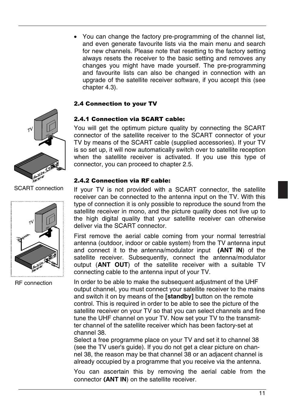 Triax dvb 75 si | Triax DVB 75SI User Manual | Page 11 / 28