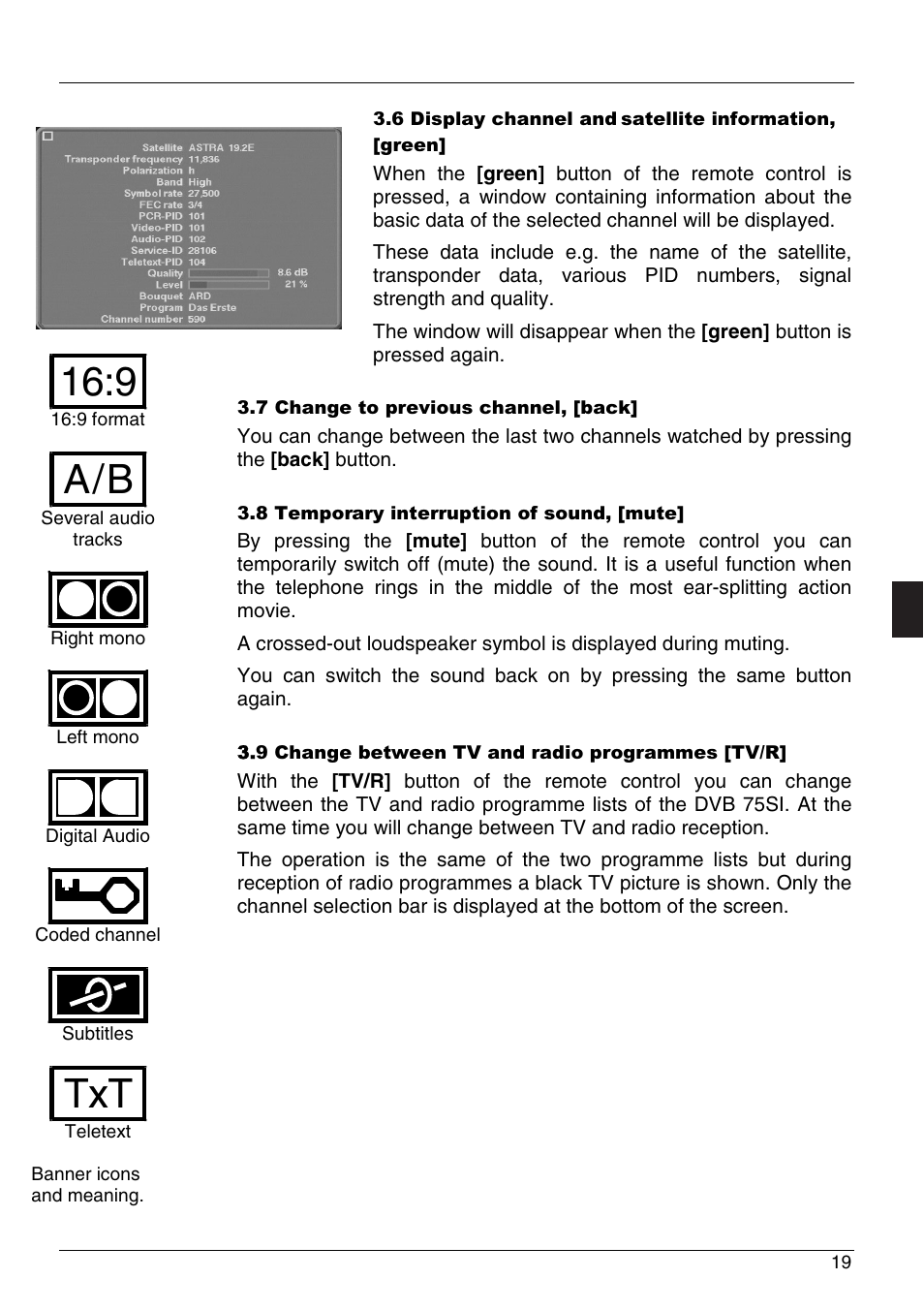 Triax dvb 75 si, A / b | Triax DVB 75SI User Manual | Page 19 / 28