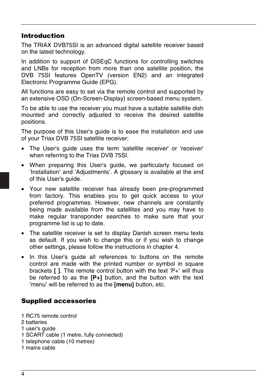 Triax dvb 75si | Triax DVB 75SI User Manual | Page 4 / 28