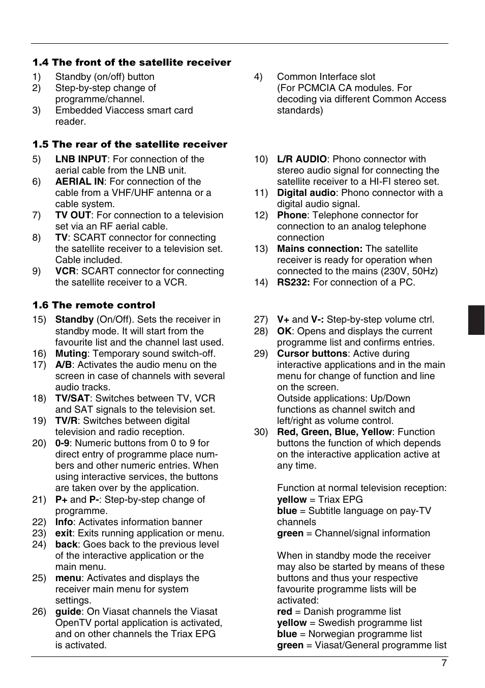 Triax dvb 75 si | Triax DVB 75SI User Manual | Page 7 / 28