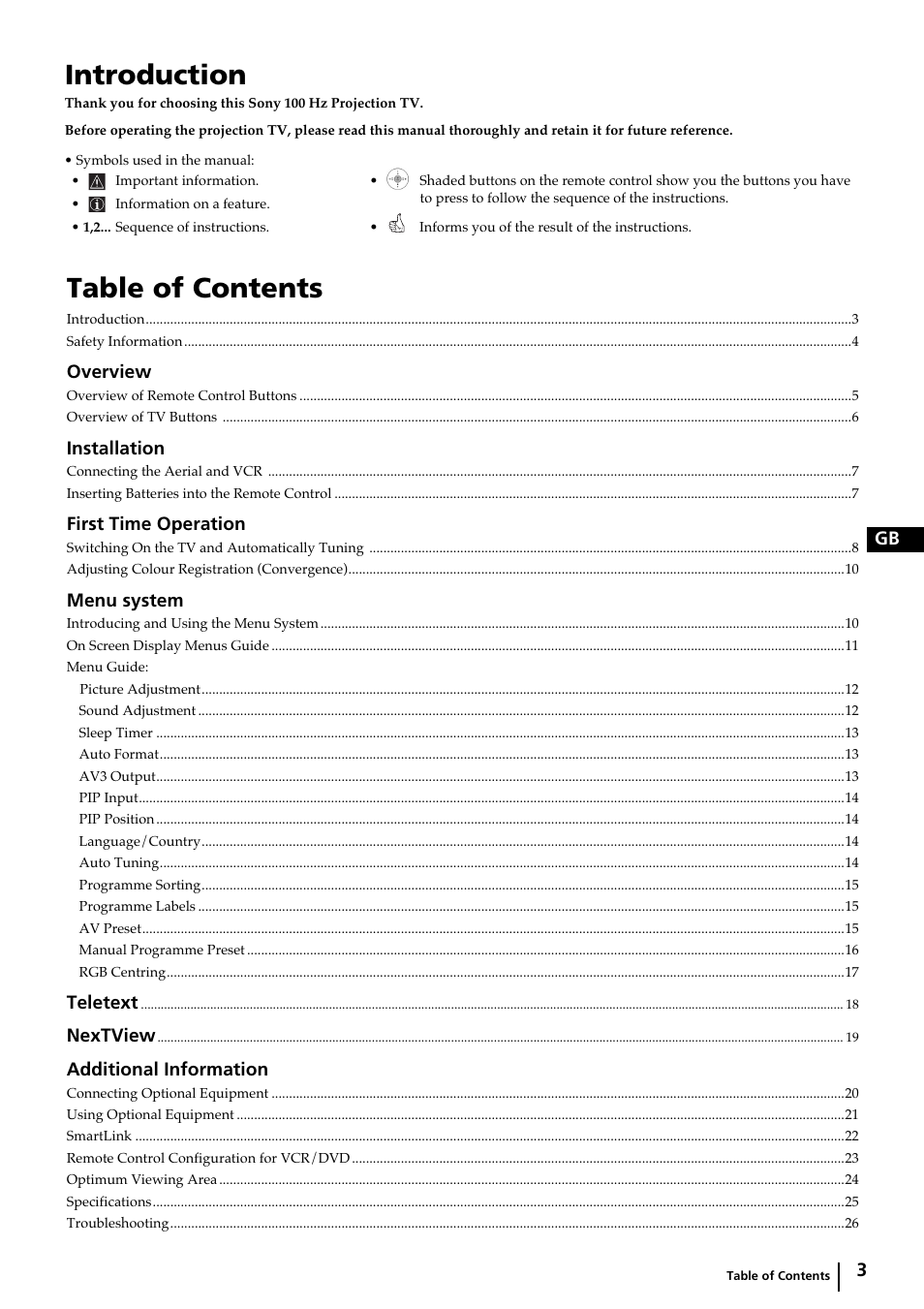 Sony KP-44PX2 User Manual | Page 2 / 146