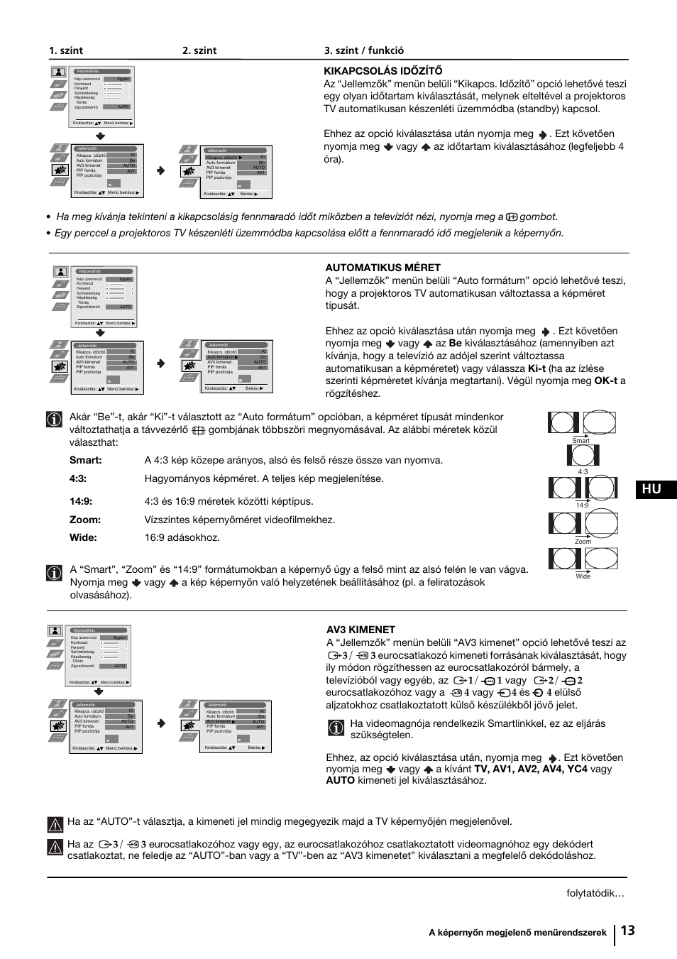 13 hu, Folytatódik | Sony KP-44PX2 User Manual | Page 84 / 146