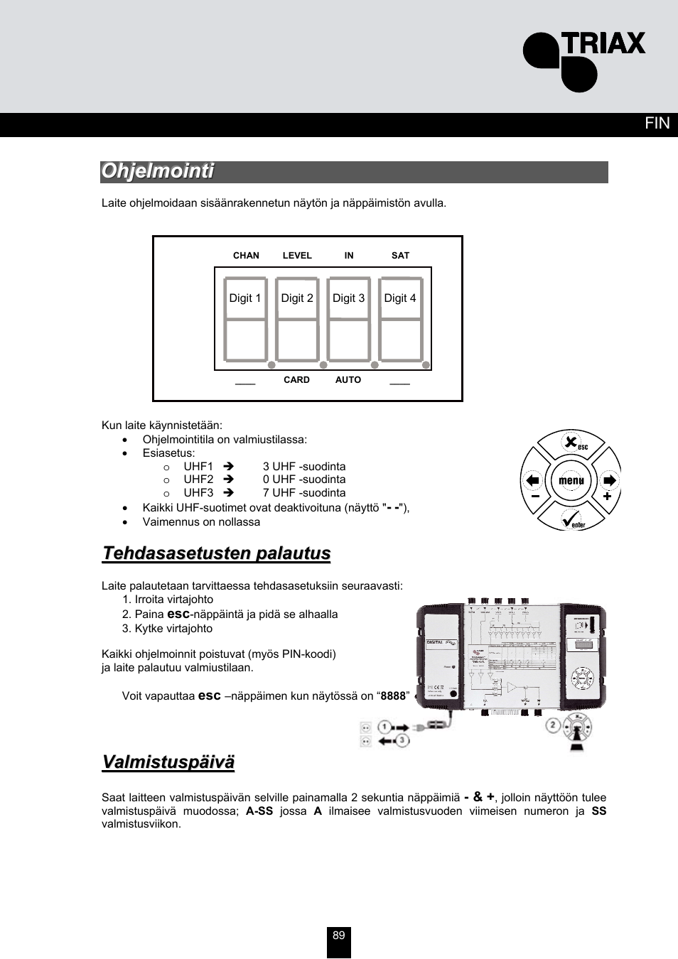 Triax TMB 10B User Manual | Page 89 / 108
