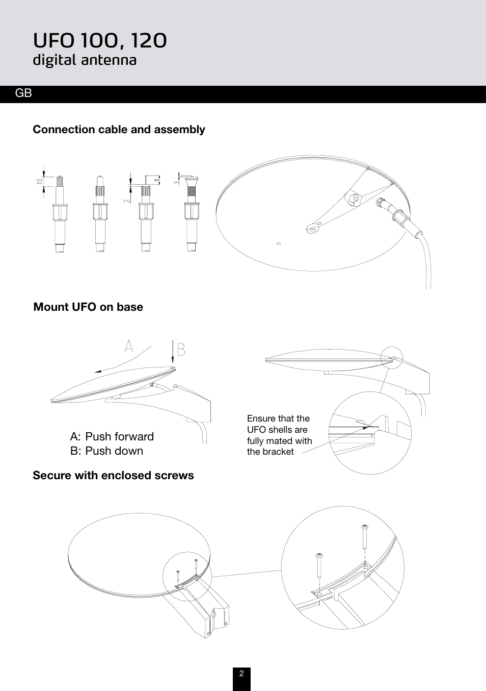 Digital antenna | Triax UFO 100 User Manual | Page 2 / 8