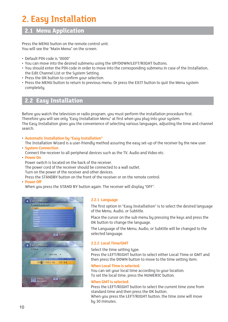 Easy installation, 2 easy installation, 1 menu application | Triax SR 322 User Manual | Page 10 / 36