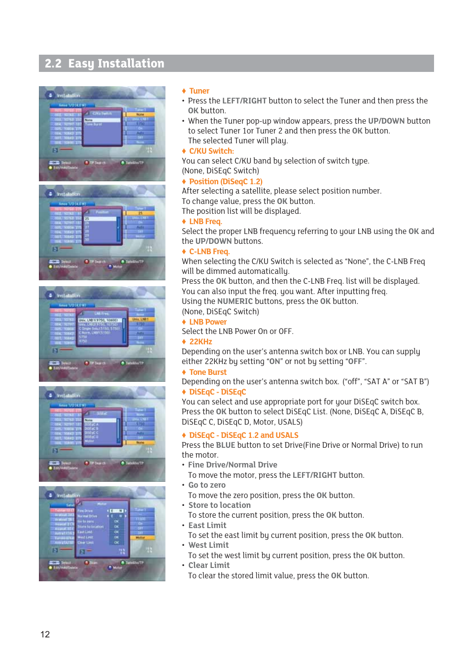 2 easy installation | Triax SR 322 User Manual | Page 12 / 36