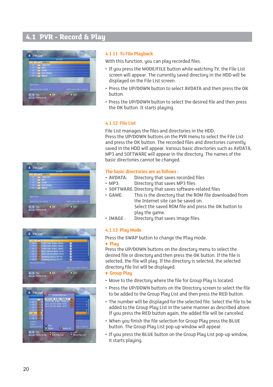 1 pvr - record & play | Triax SR 322 User Manual | Page 20 / 36