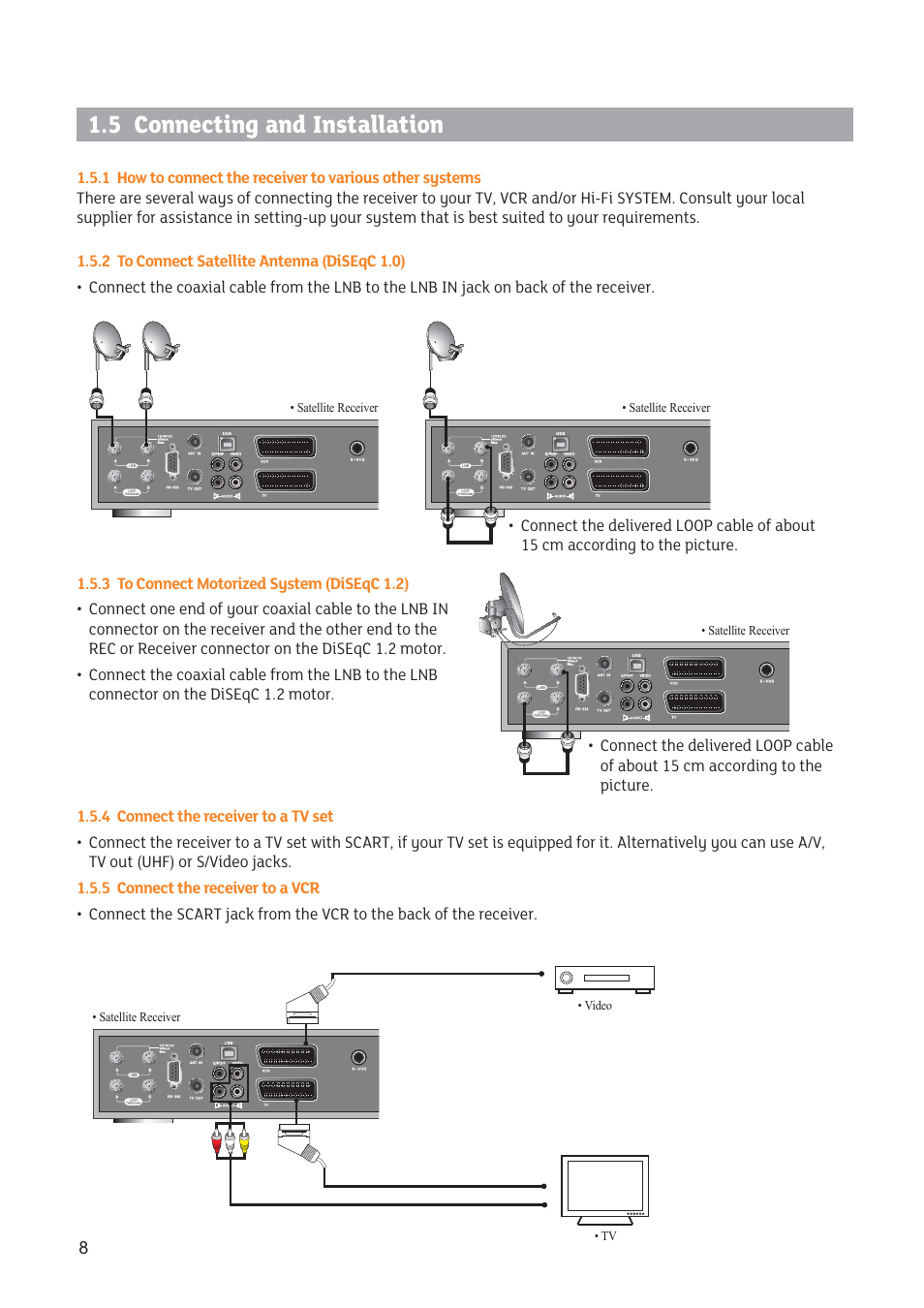 5 connecting and installation | Triax SR 322 User Manual | Page 8 / 36