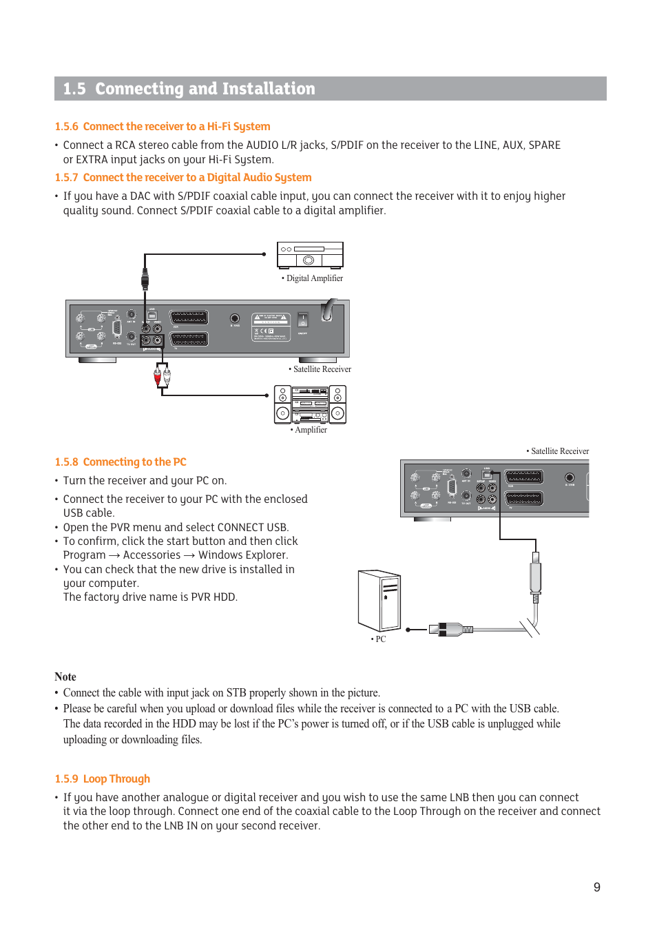 5 connecting and installation | Triax SR 322 User Manual | Page 9 / 36