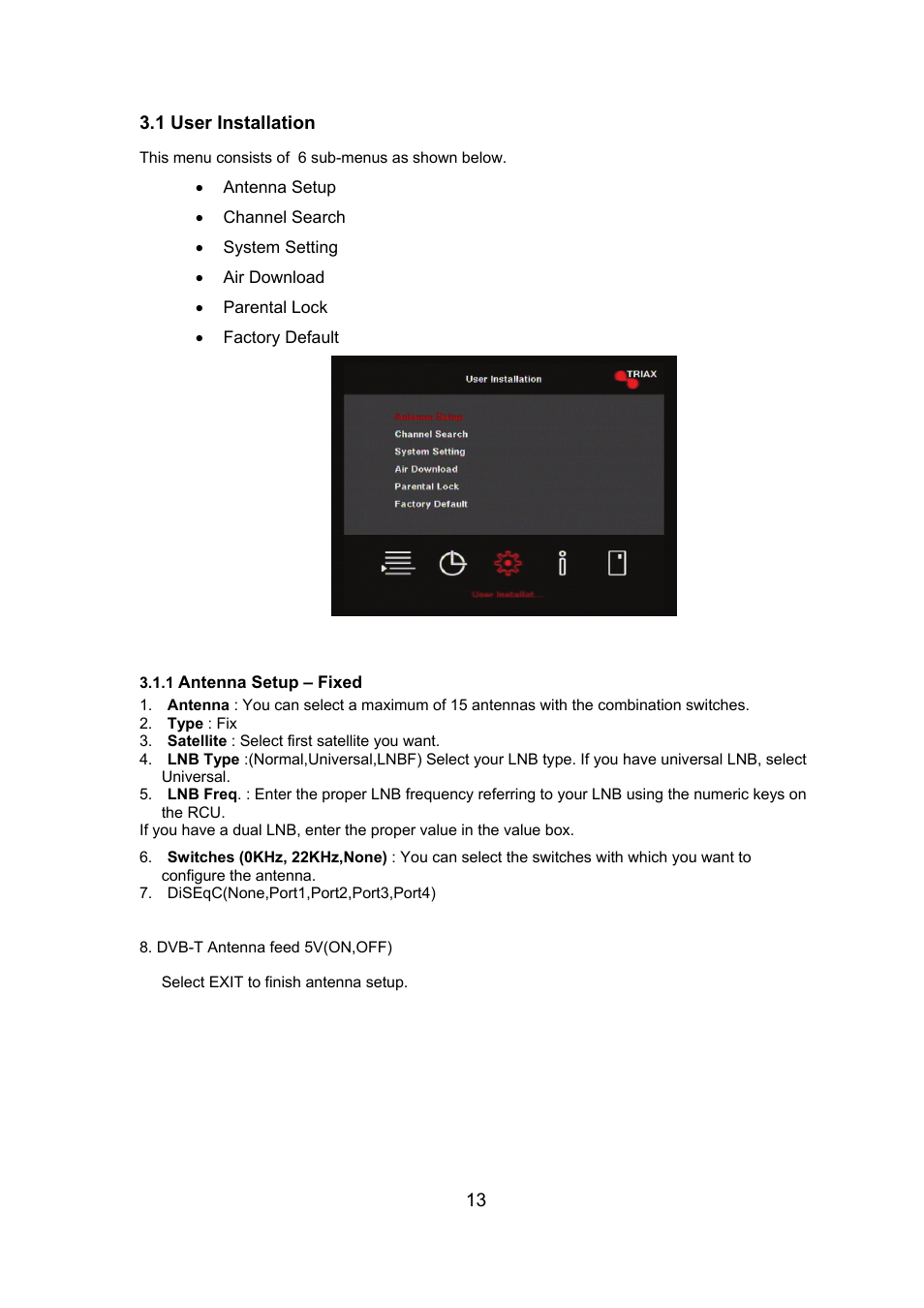 Triax ST-HD527CI User Manual | Page 13 / 24