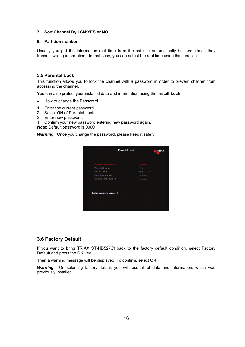 Triax ST-HD527CI User Manual | Page 16 / 24