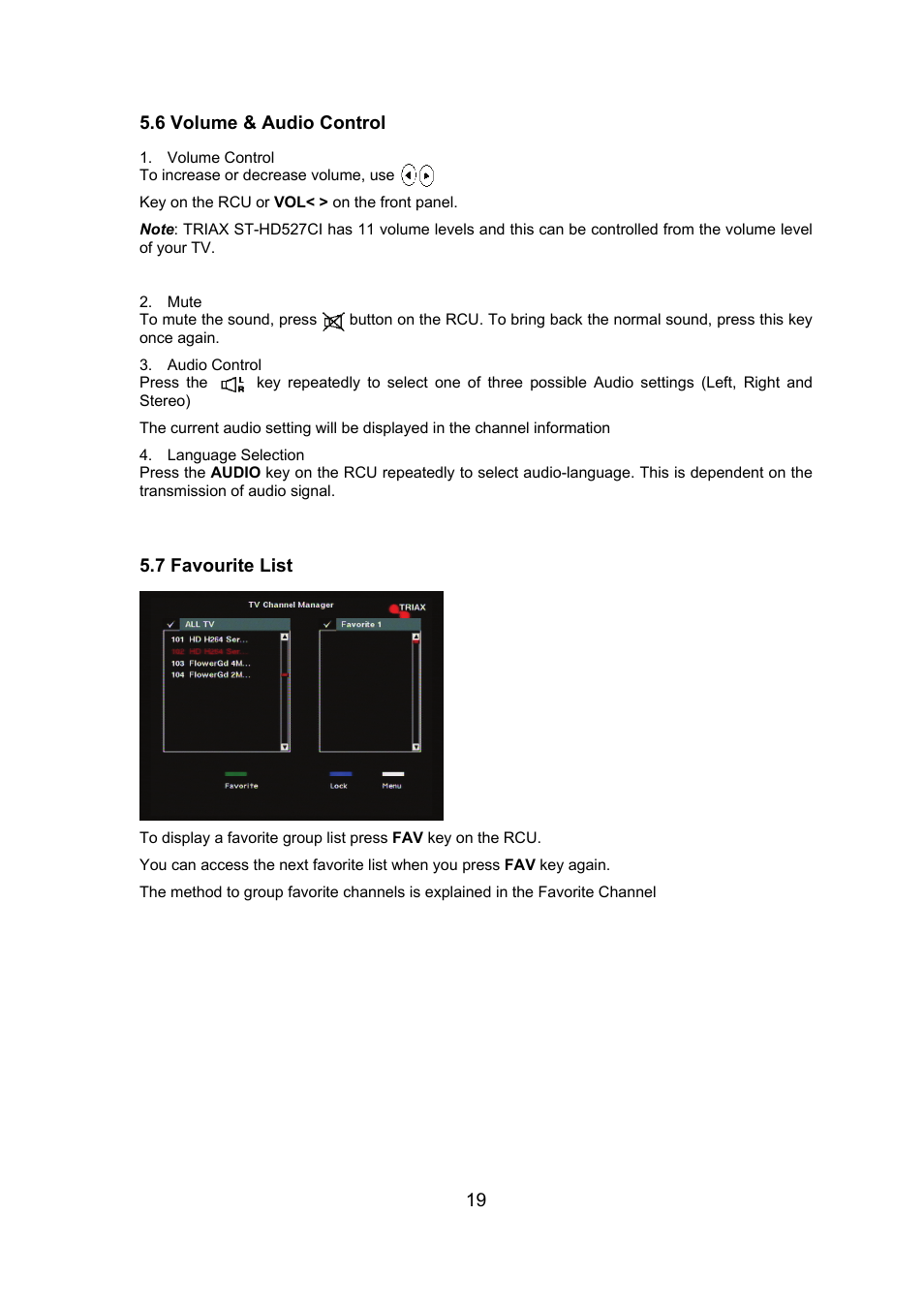 Triax ST-HD527CI User Manual | Page 19 / 24