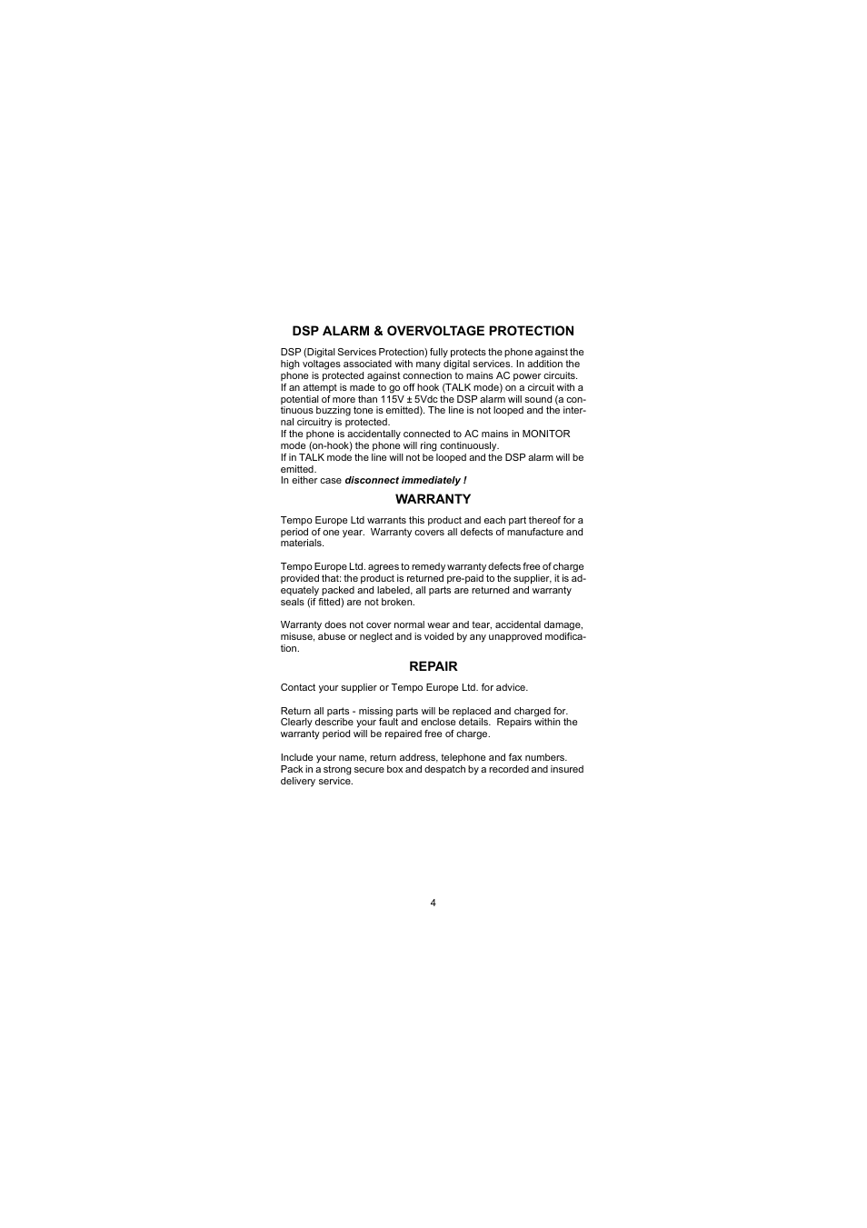 Tempo DSTS2 User Manual | Page 5 / 6