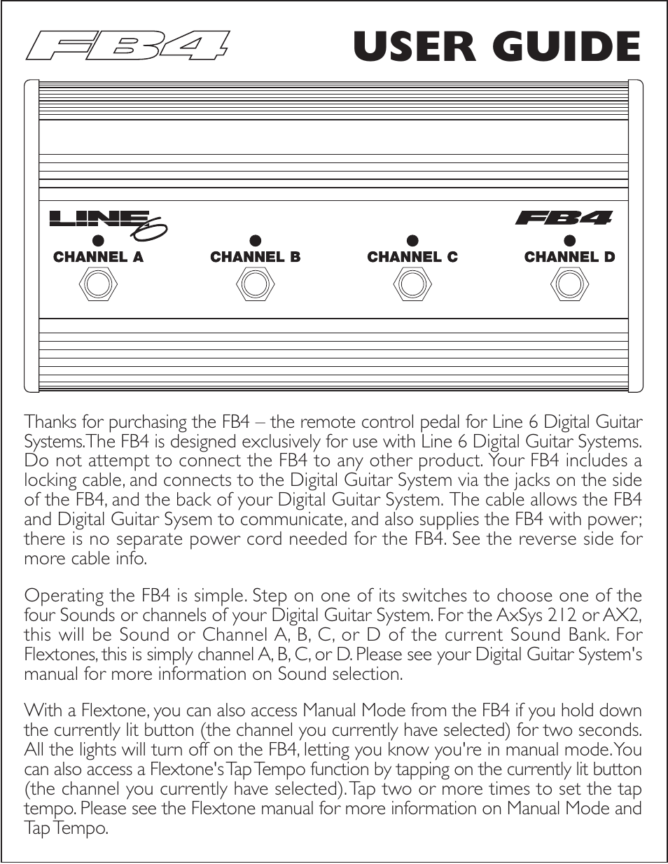 Tempo FB4 User Manual | 2 pages