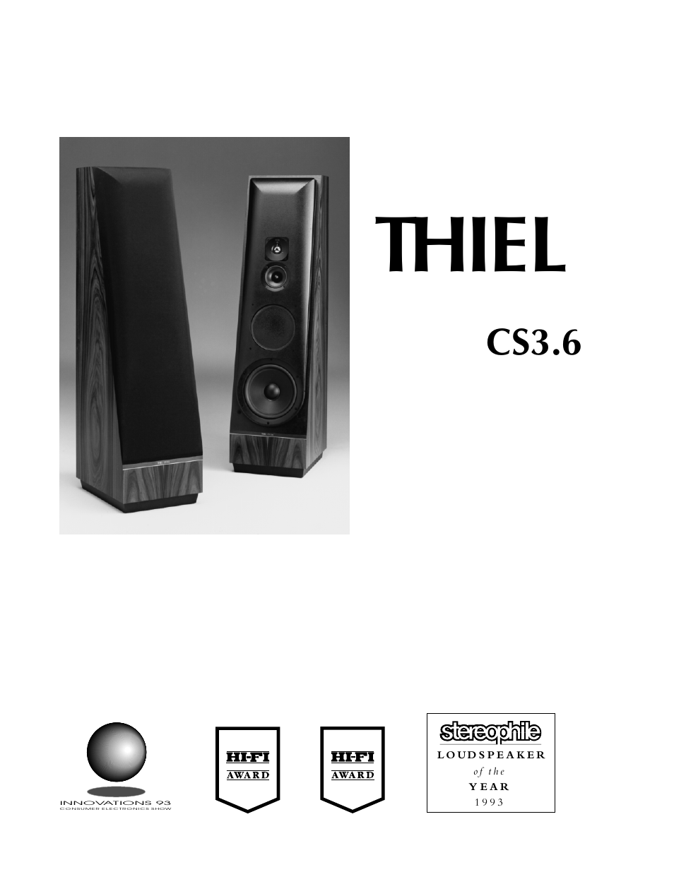 Thiel Audio Products CS3.6 User Manual | 6 pages