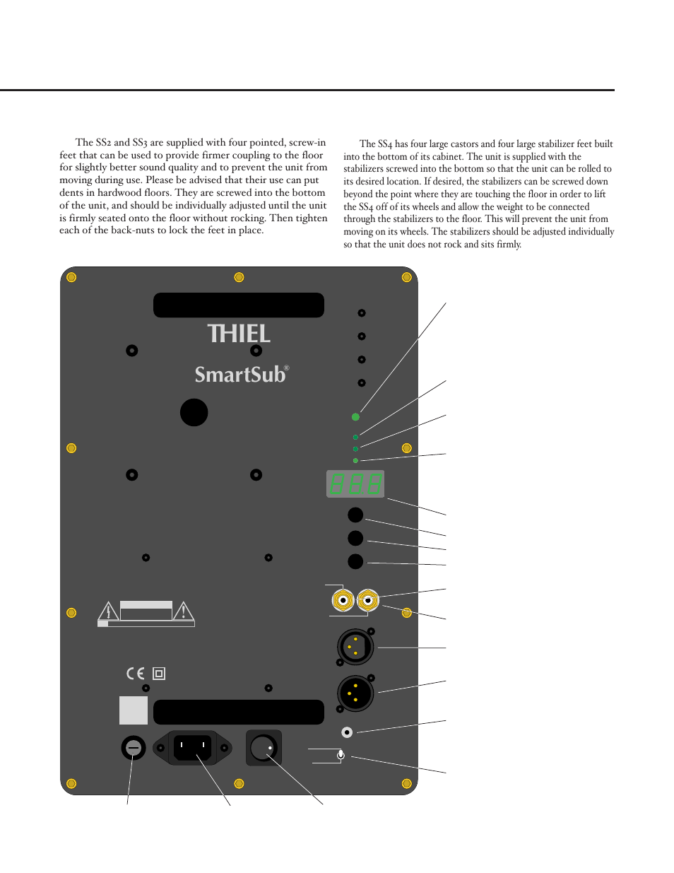 Thiel, Smartsub, Feet | Thiel Audio Products SS3 User Manual | Page 11 / 16