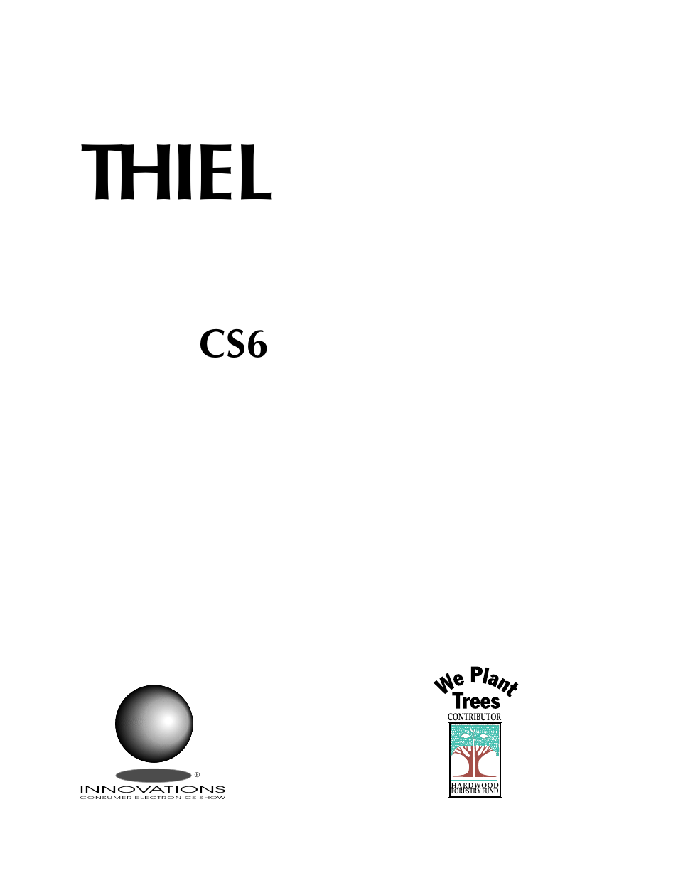 Thiel Audio Products CS6 User Manual | 12 pages