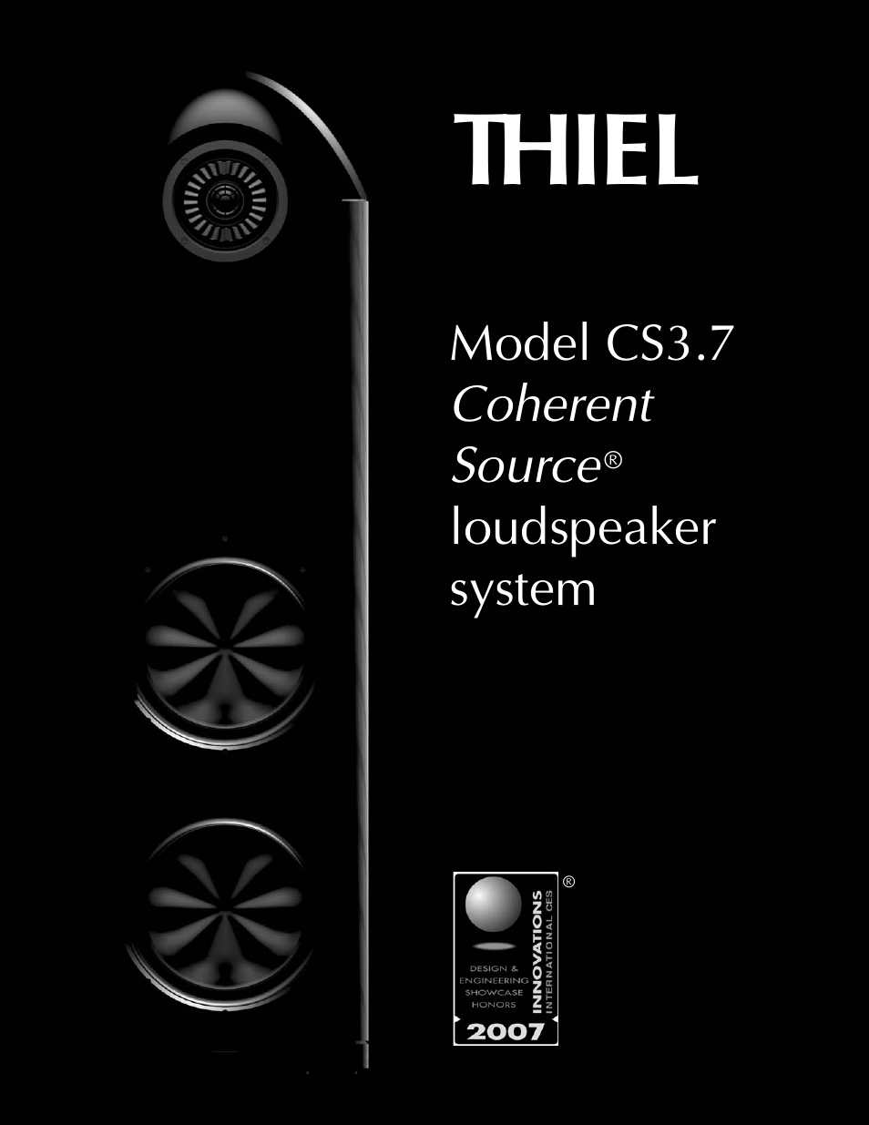 Thiel Audio Products CS3.7 User Manual | 12 pages