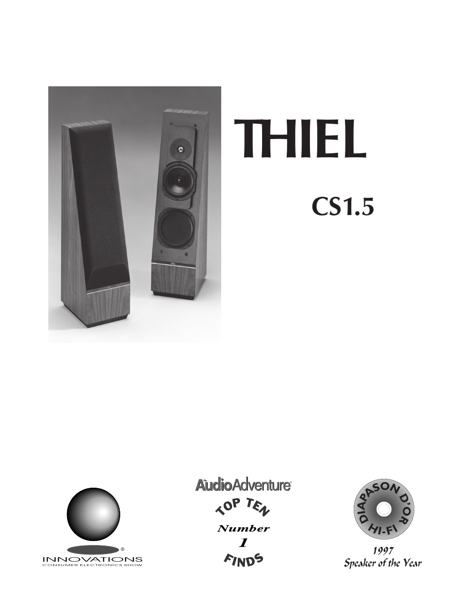 Thiel Audio Products CS1.5 User Manual | 6 pages