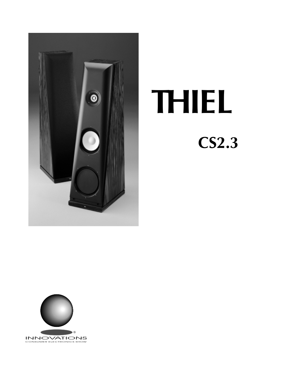 Thiel Audio Products CS2.3 User Manual | 6 pages