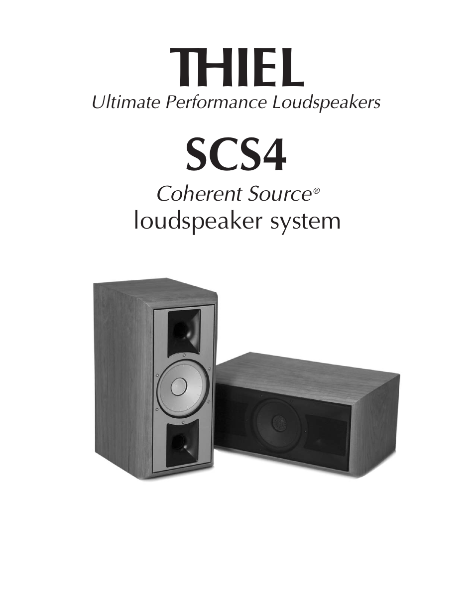 Thiel Audio Products SCS4 User Manual | 6 pages