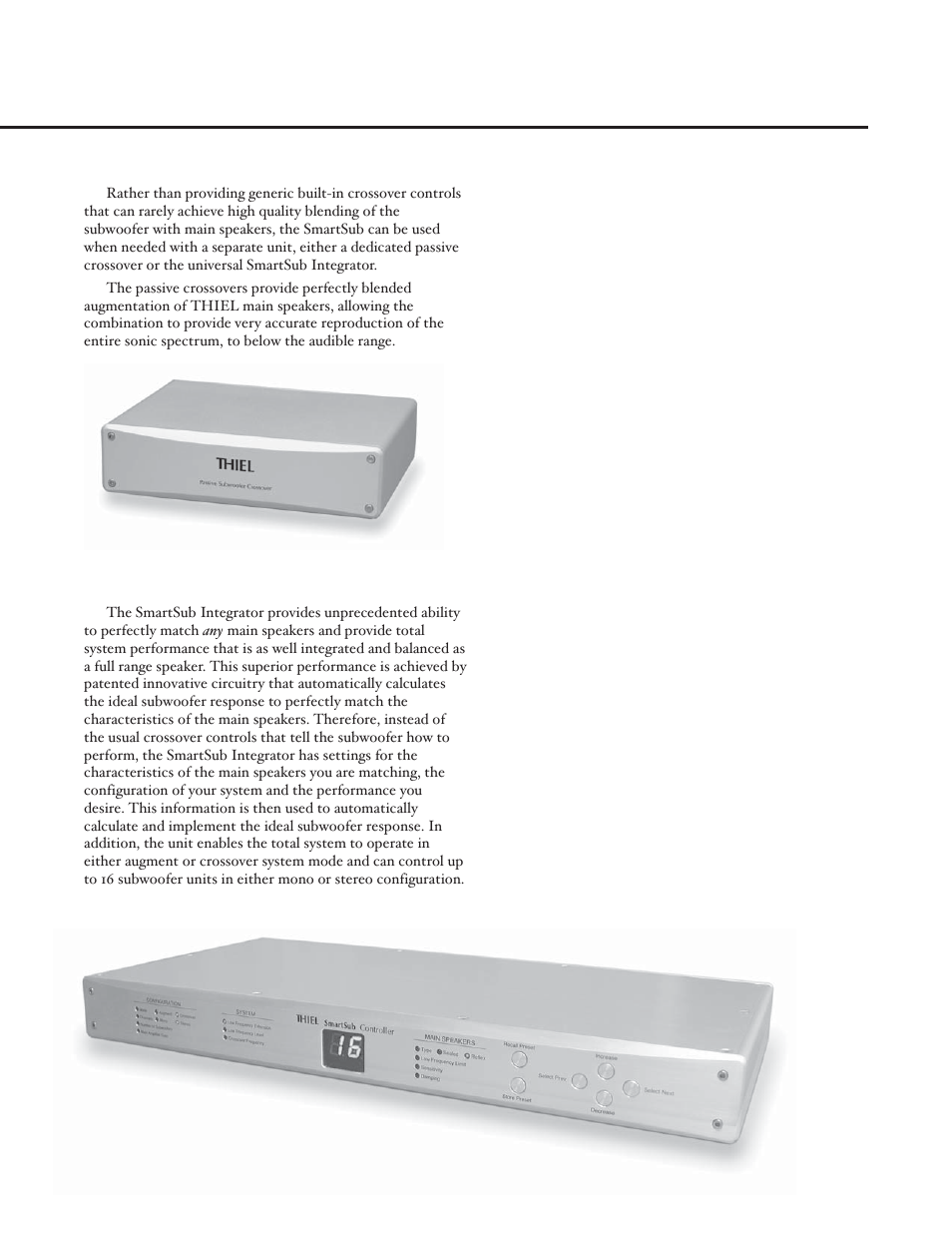 Thiel Audio Products SS1 Subwoofer User Manual | Page 5 / 16