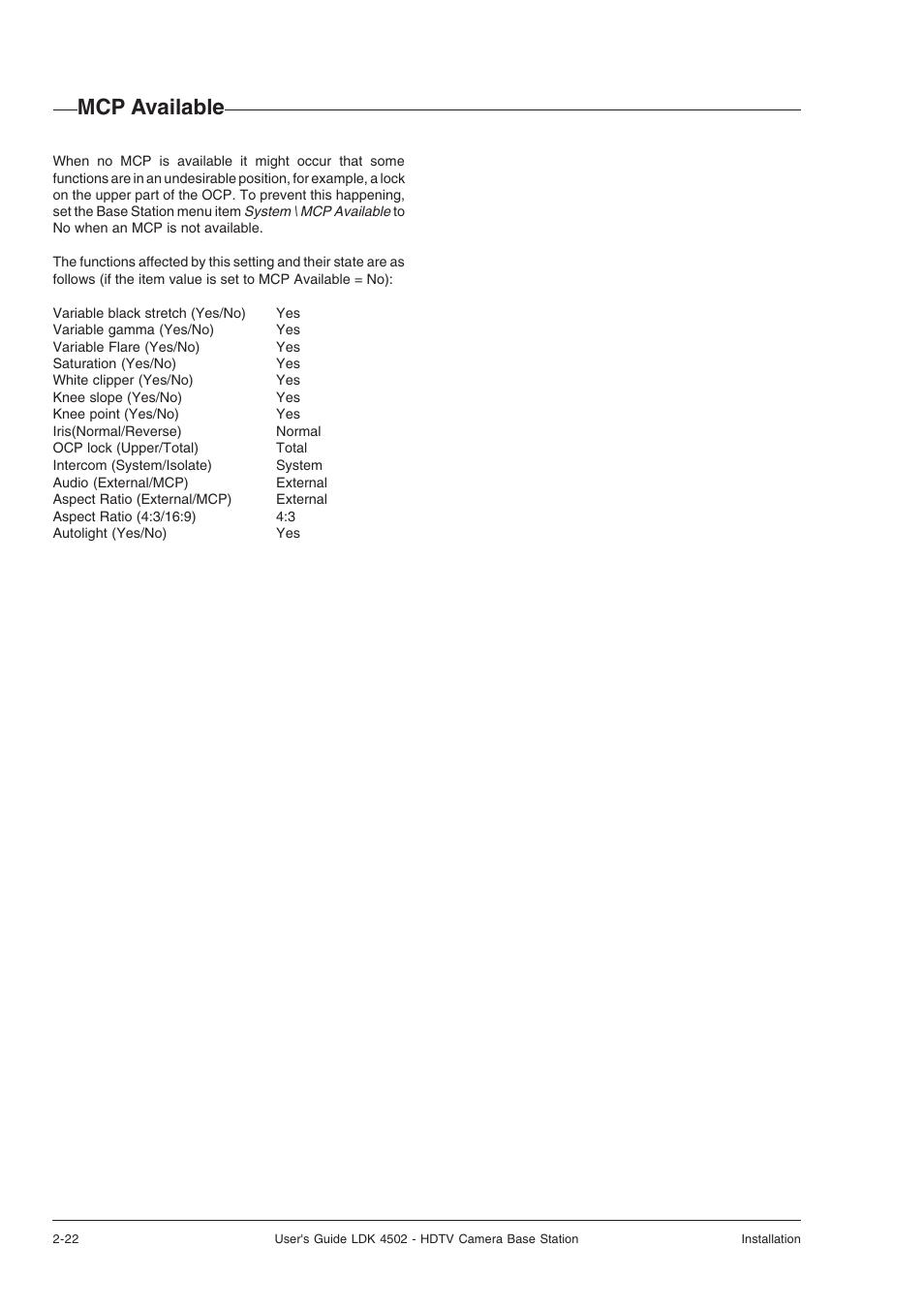 Mcp available | Technicolor - Thomson LDK 4502 User Manual | Page 30 / 66