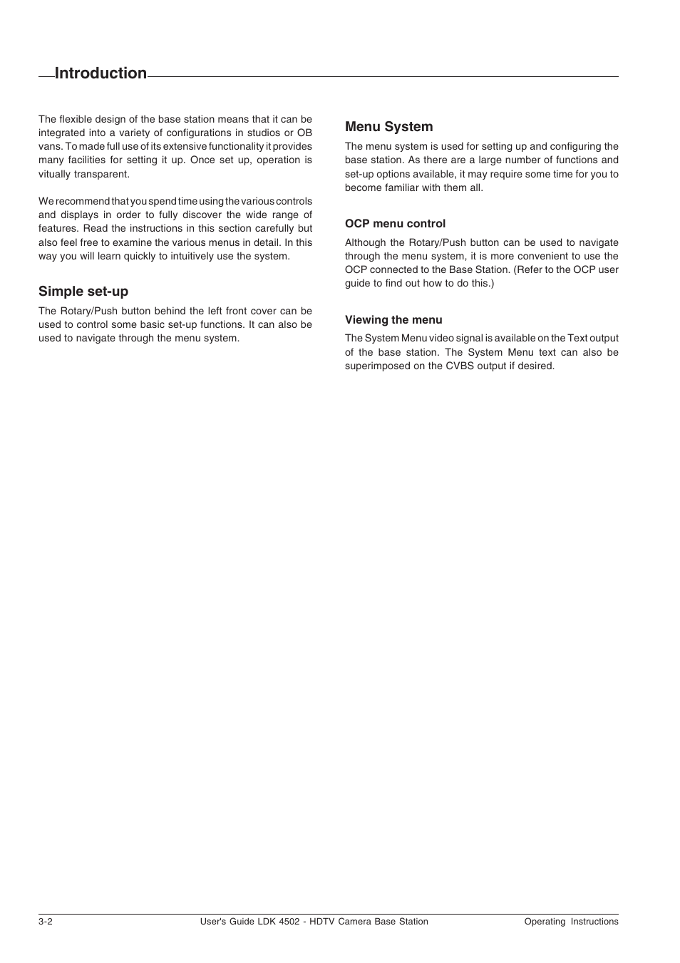 Introduction, Simple set-up, Menu system | Technicolor - Thomson LDK 4502 User Manual | Page 34 / 66