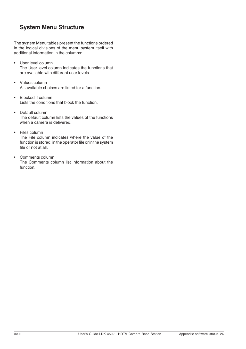 System menu structure | Technicolor - Thomson LDK 4502 User Manual | Page 42 / 66