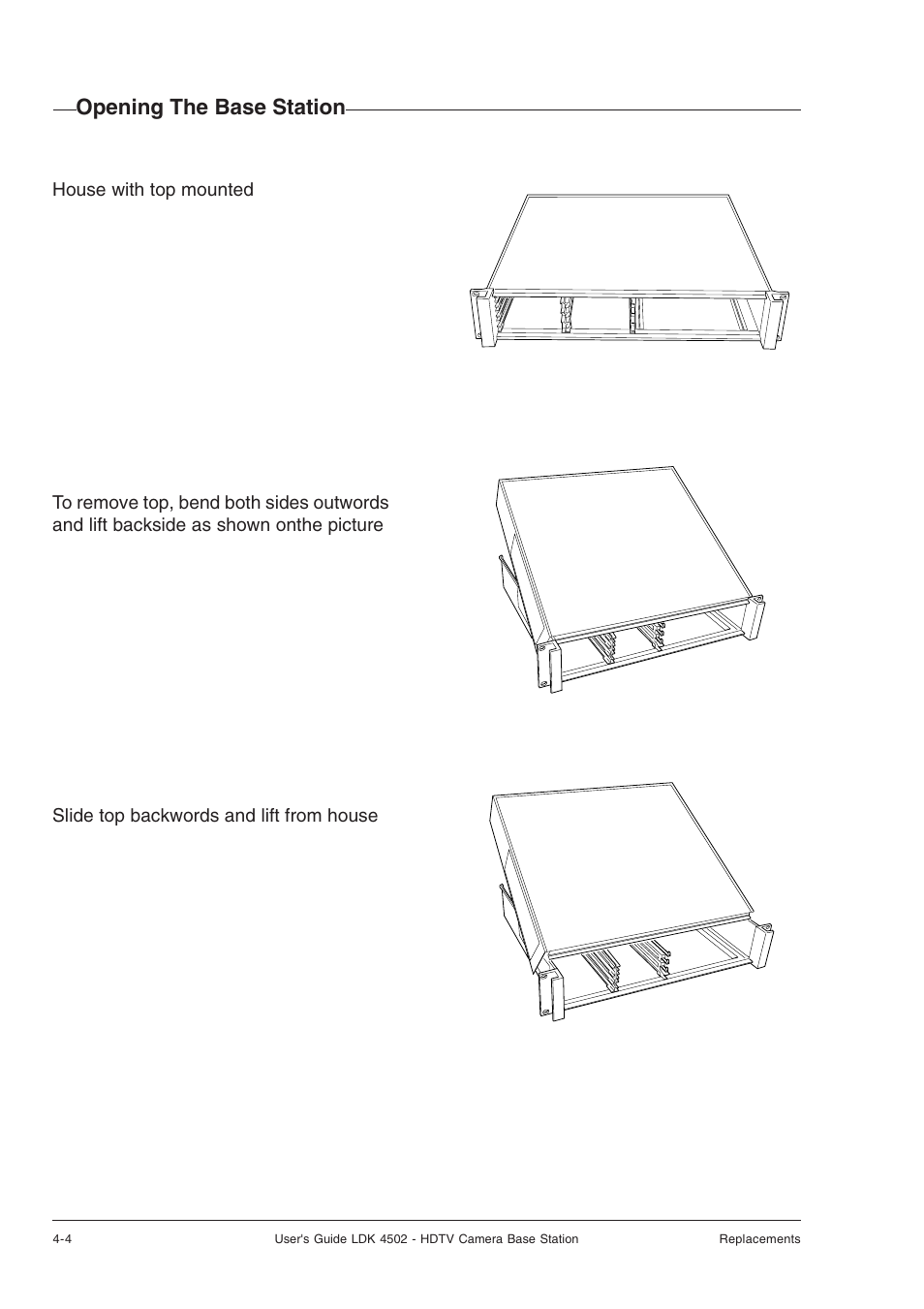 Opening the base station | Technicolor - Thomson LDK 4502 User Manual | Page 52 / 66