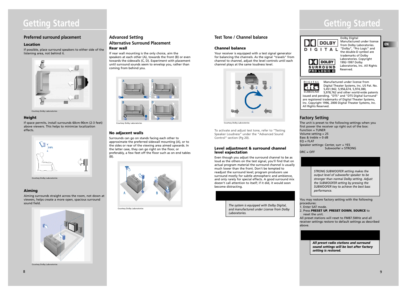 Getting started, Warning | Technicolor - Thomson SCENIUM DPL5000 User Manual | Page 6 / 14