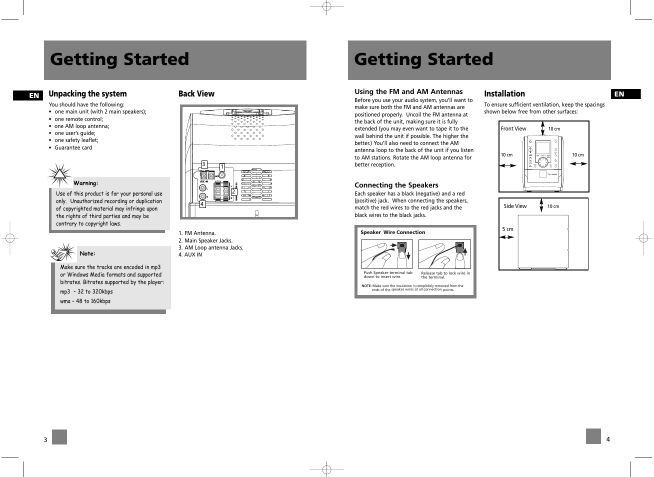 Getting started | Technicolor - Thomson CS600 User Manual | Page 5 / 15