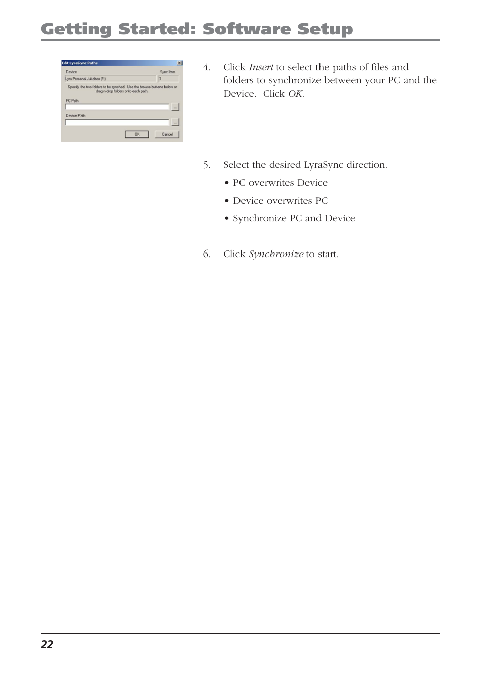 Getting started: software setup | Technicolor - Thomson Thomson Lyra PDP2810 User Manual | Page 22 / 50