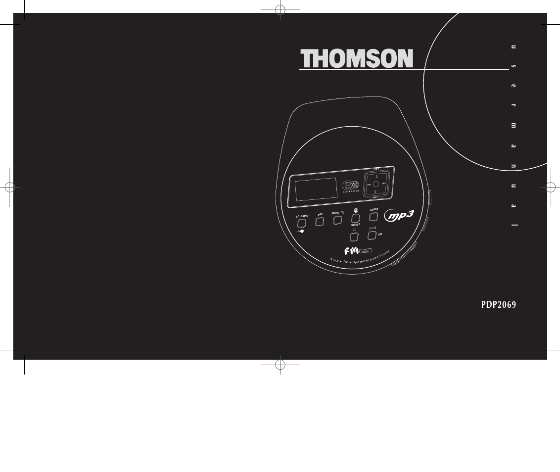 Technicolor - Thomson PDP2069 User Manual | 12 pages