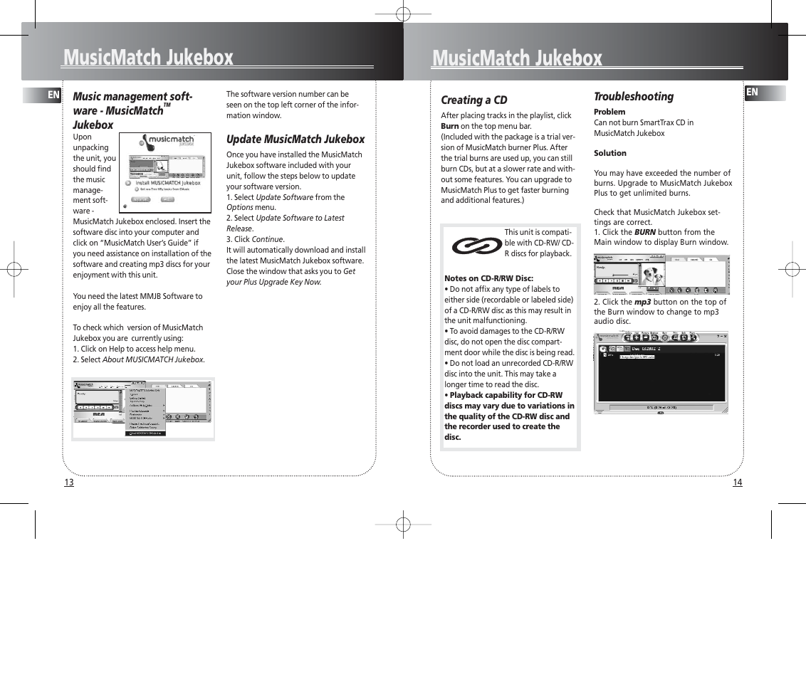 Musicmatch jukebox | Technicolor - Thomson PDP2069 User Manual | Page 10 / 12