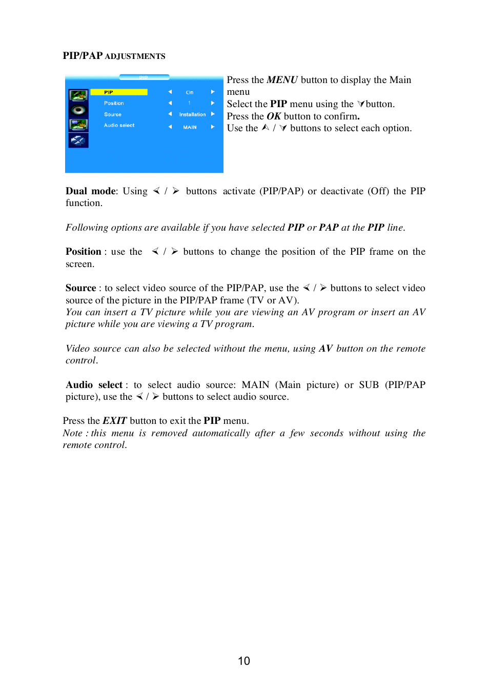 Technicolor - Thomson 20LW052 User Manual | Page 10 / 21