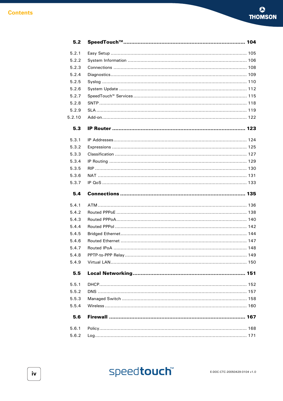 Technicolor - Thomson 605 User Manual | Page 8 / 212