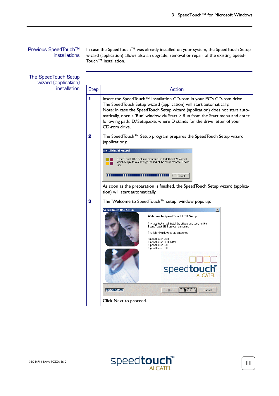 Previous speedtouch™ installations | Technicolor - Thomson 300 Series User Manual | Page 15 / 46