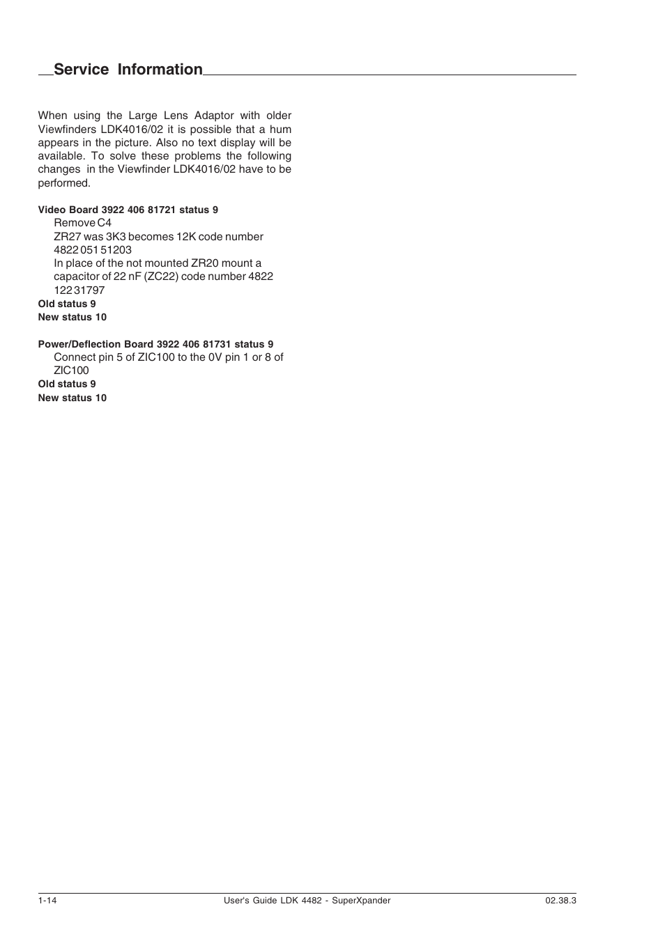 Service information, Service information -14 | Technicolor - Thomson SUPERXPANDER LDK 4482 User Manual | Page 16 / 16