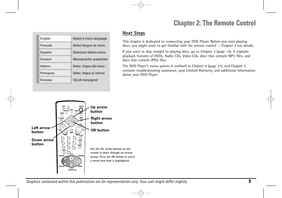 Chapter 2: the remote control, Next steps | Technicolor - Thomson DGE505N User Manual | Page 11 / 59