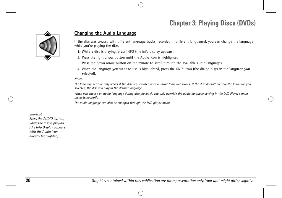 Chapter 3: playing discs (dvds) | Technicolor - Thomson DGE505N User Manual | Page 22 / 59